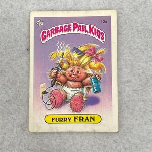 1985 Topps Garbage Pail Kids Series 1 Furry Fran 12a Trading Card Sticker